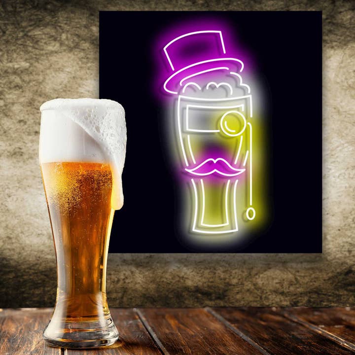 LED Neon Sign BEER GLASS with remote control for wholesale by Mad About Neon