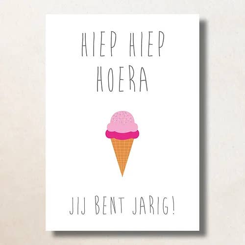 Gelato/A6/card per la vendita all'ingrosso da parte di Bijzondere Kaartjes