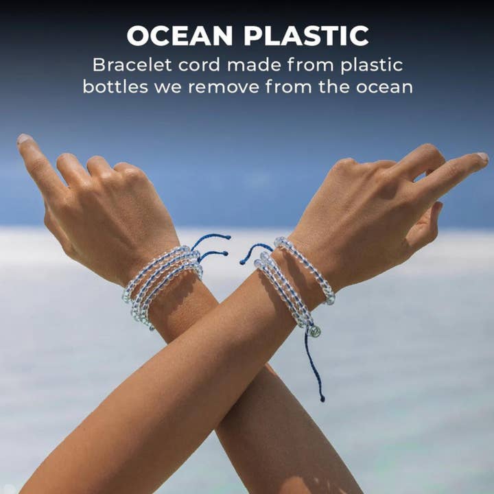 4ocean – Großhandel Perlenarmband – 4ocean Signature Perlenarmband, Blau, 6er-Pack