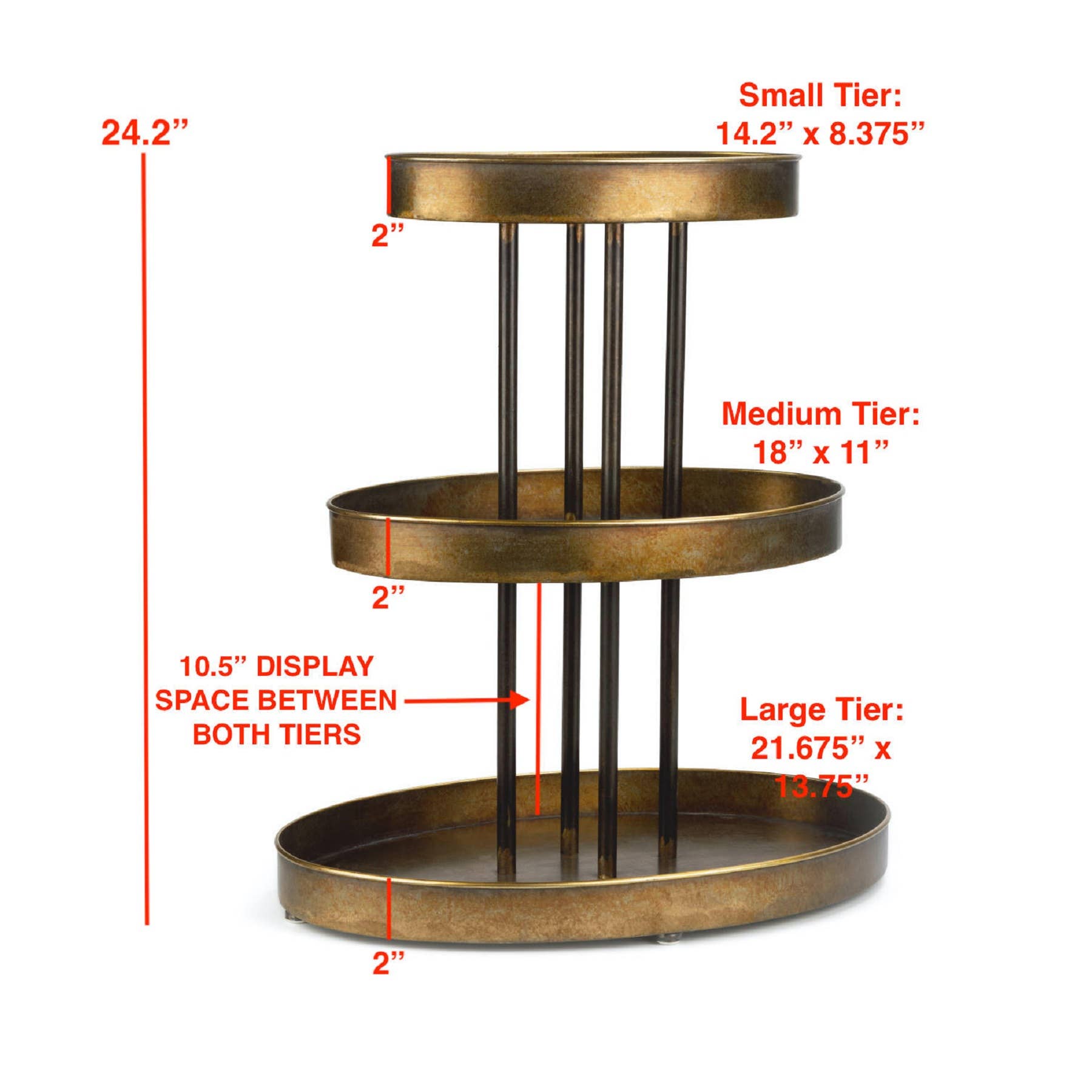 Tripar International – Engroshandel Display til detailhandlere – Flerlags ovale displays (bord eller gulv)2