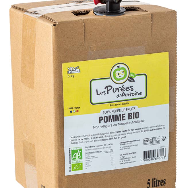 Les Nominatifs - Wholesale Fruit Juice - Organic apple puree - 5KG