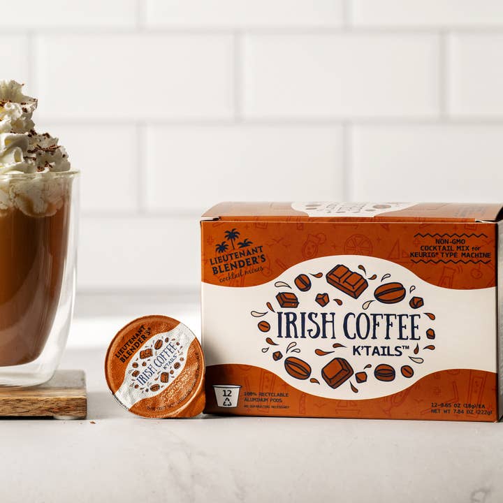 Lieutenant Blender's Cocktail Mixes - Wholesale Cocktail Mix/Syrup - Irish Coffee K'Tails® Single Pod Cocktail Mixers 12 Ct8