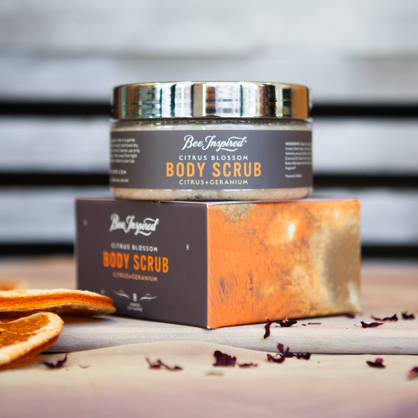 Bee Inspired - Wholesale Body Scrub/Exfoliant - Citrus Blossom Body Scrub | 8oz Citrus Geranium Body Scrub3