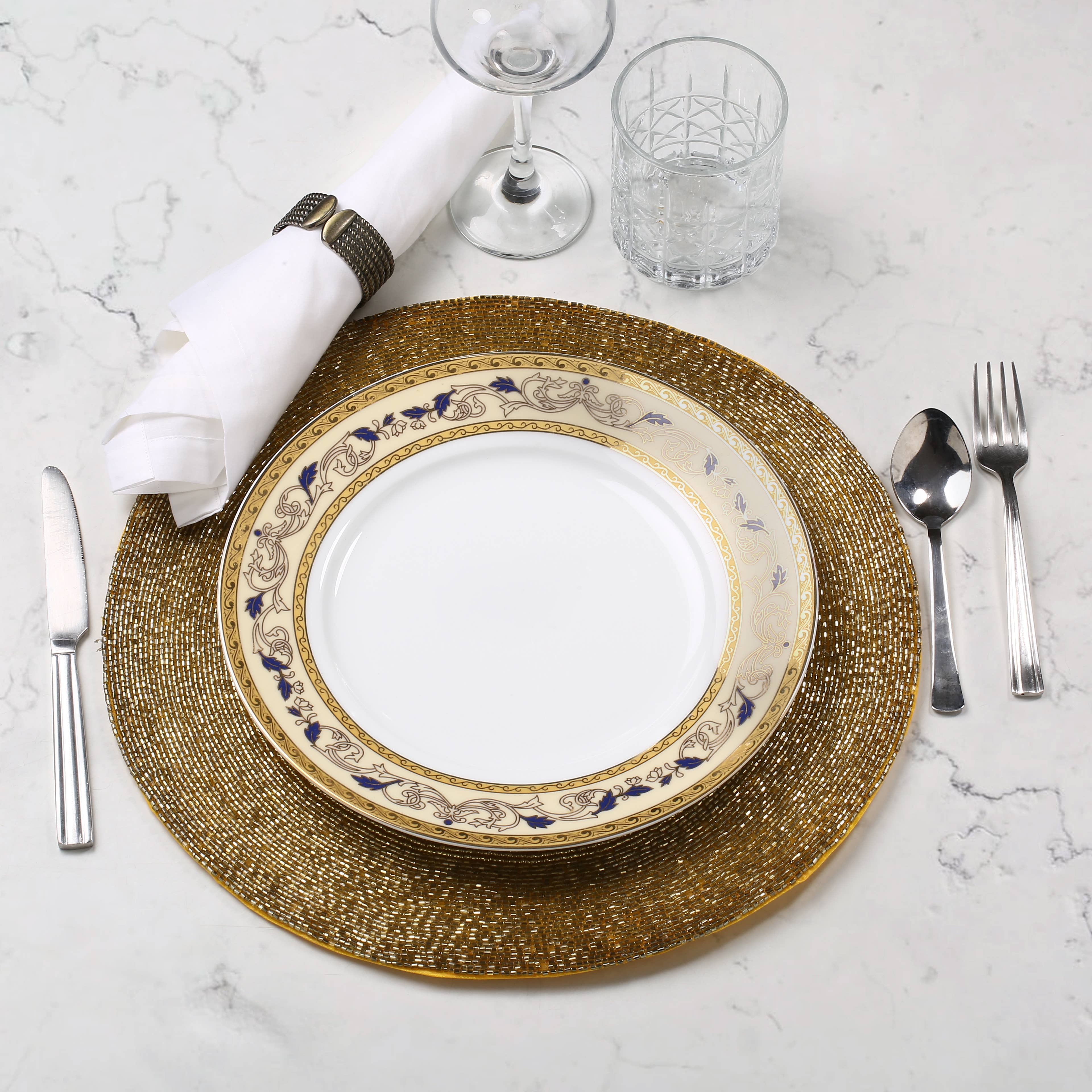 Tiramisu - Wholesale Placemat - Golden Beaded Placemat3