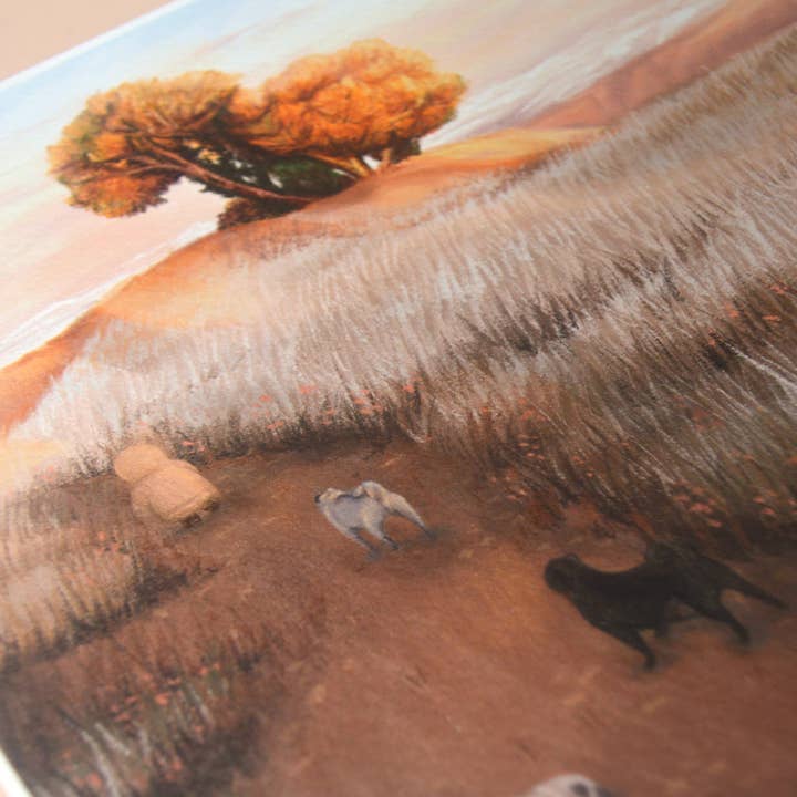 Hannah Farrs – wholesale Art print – Pug Art Print- Heart warming fawn & black Pug lovers gift2