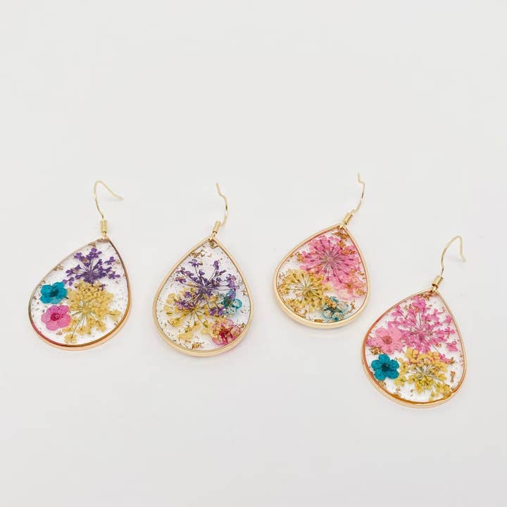 Mio Queena - Wholesale Dangle Earrings - Drop-shaped Natural Dried Flower Earrings - PDF3