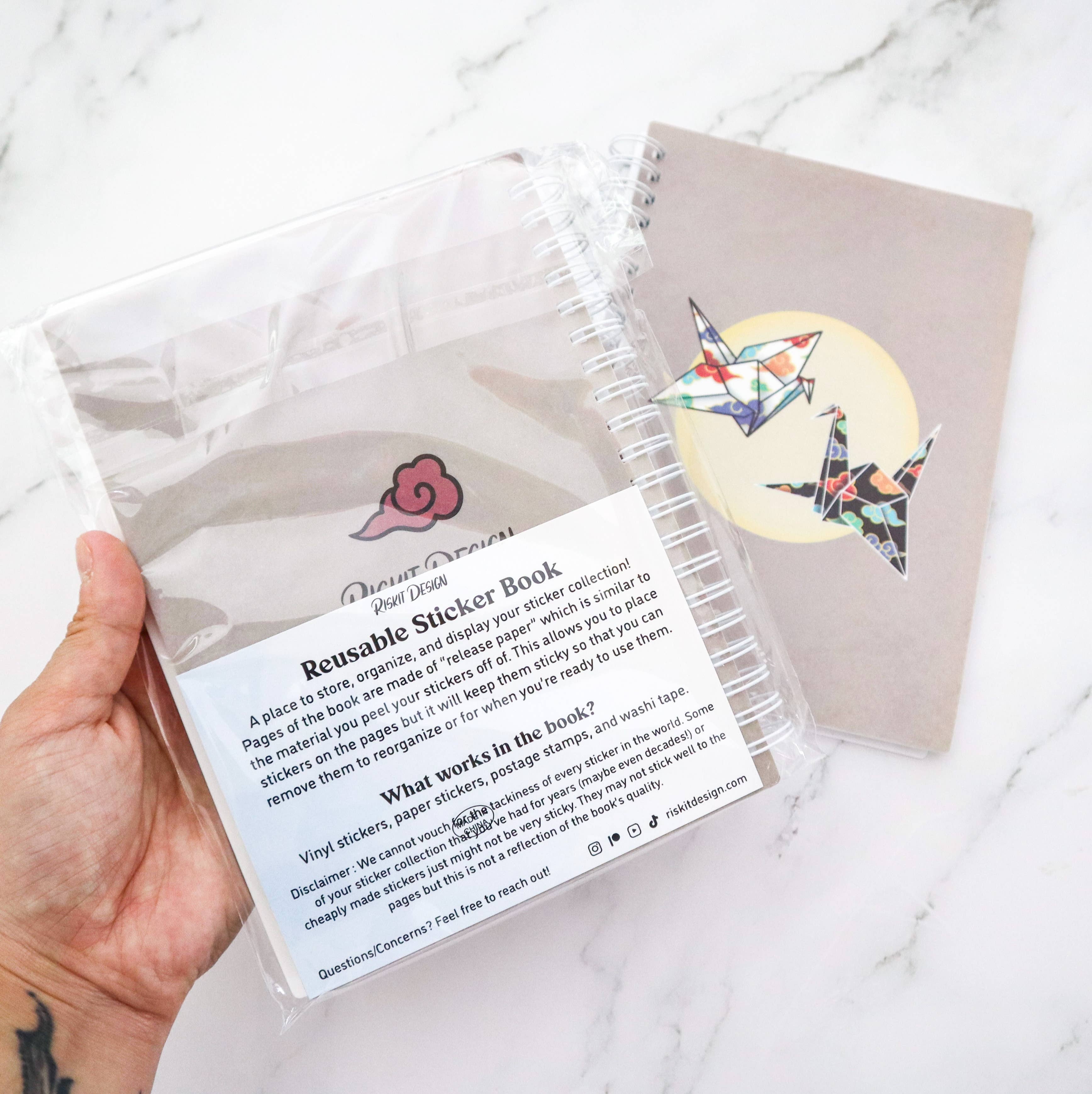 Riskit Design - Vente Autocollant - Livre d'autocollants réutilisables Origami Cranes3