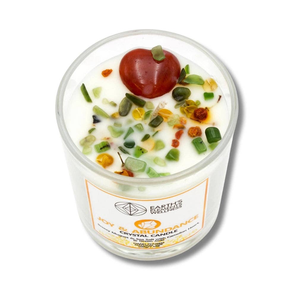 Earths Elements Wholesale - Wholesale Jar/Filled Candle - Crystal Candle, Joy & Abundance - pack of 61