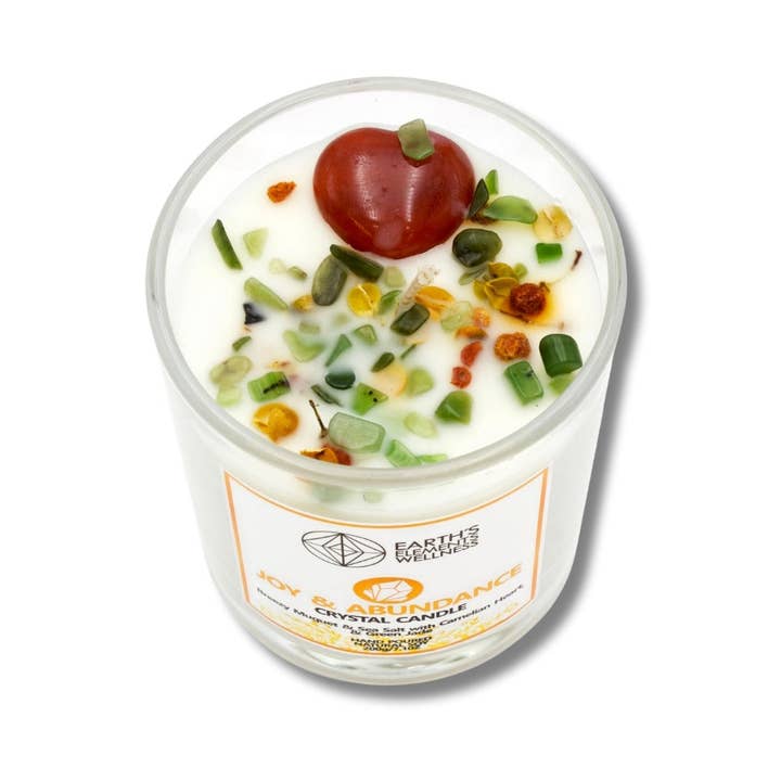 Earths Elements Wholesale - Wholesale Jar/Filled Candle - Crystal Candle, Joy & Abundance - pack of 61