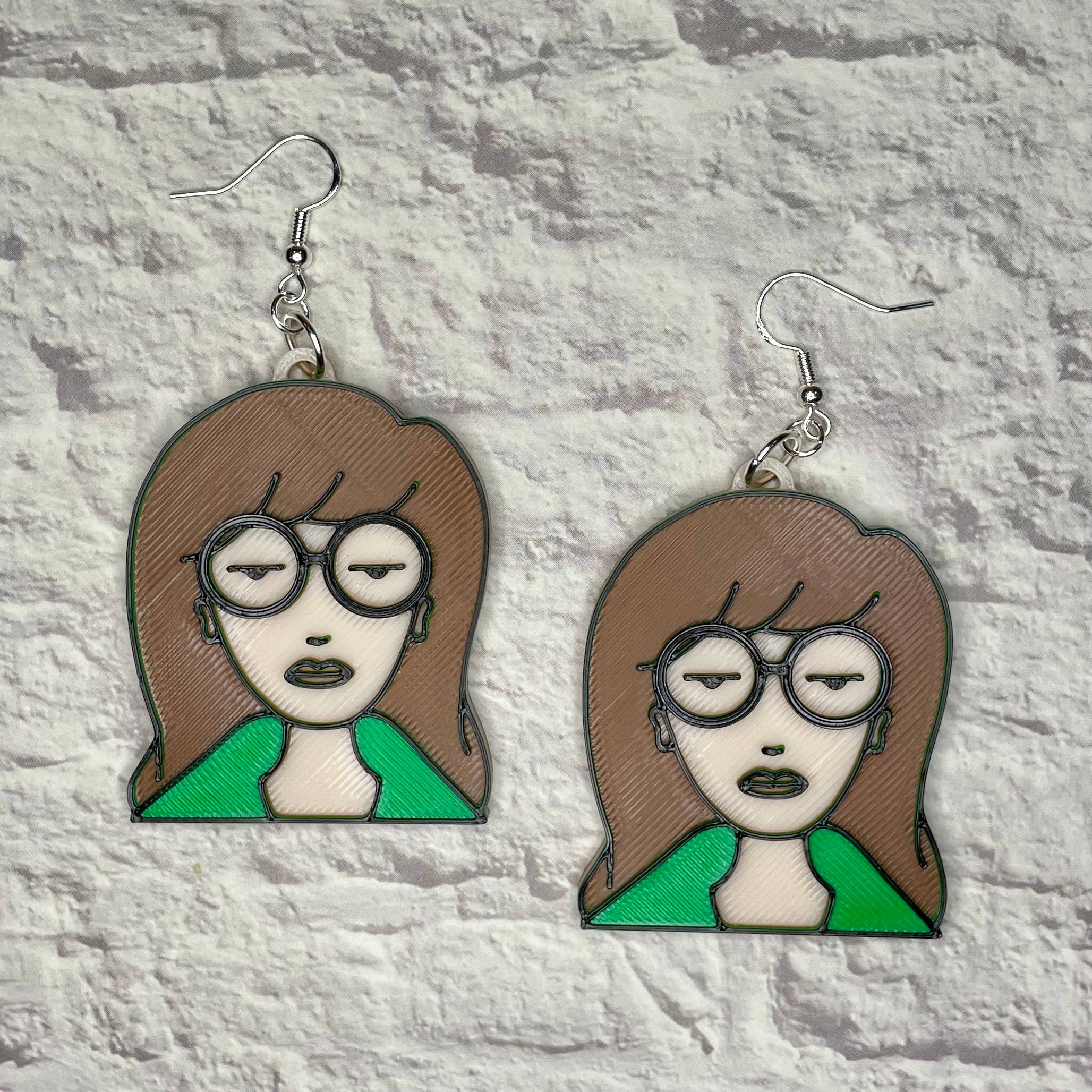 Cryptid Craft Studio - Wholesale Dangle Earrings - Daria Statement Earrings 3D Printed0