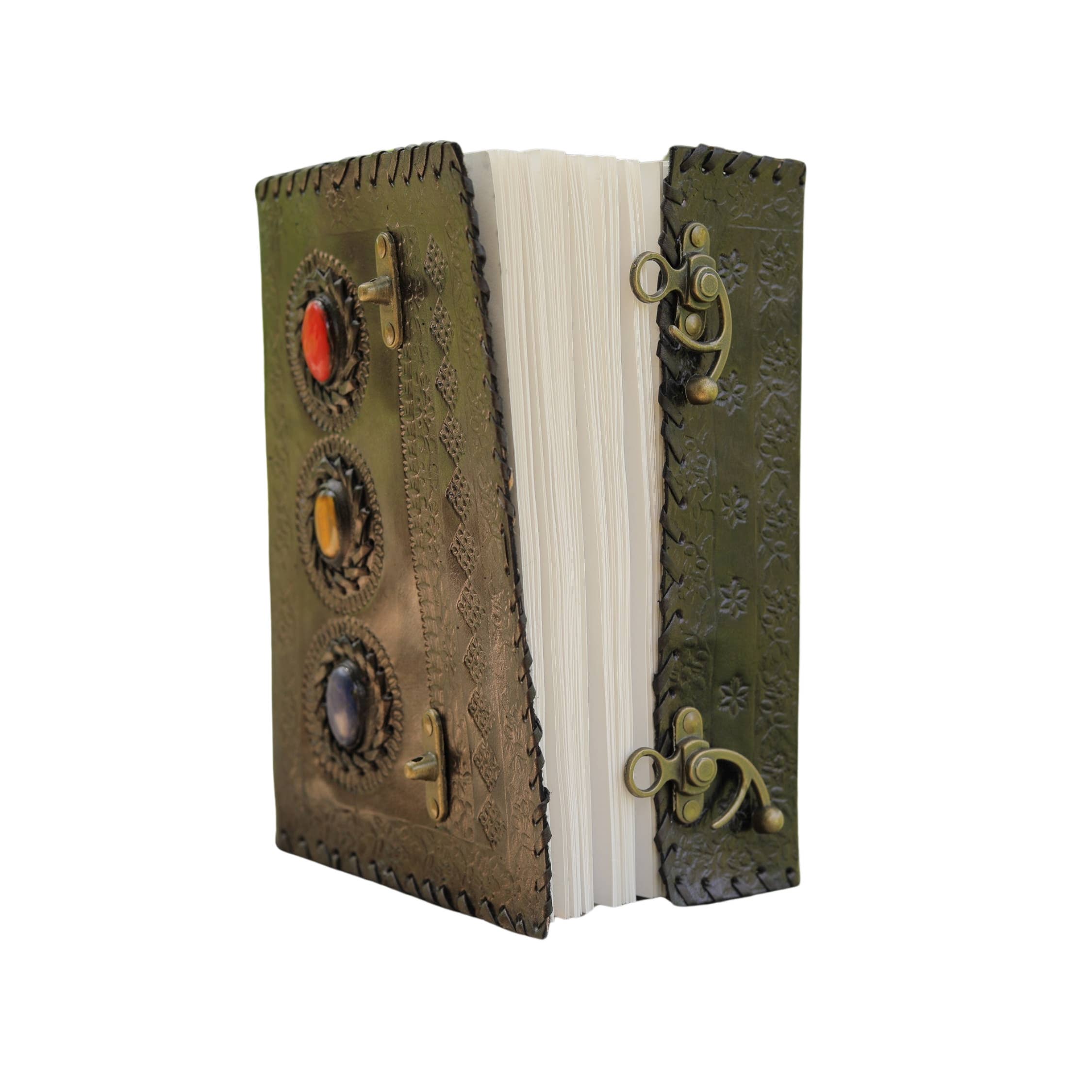 Billion Brothers - Wholesale Journal/Diary - 3 Stone Leather Journal Vintage Travel Journal Grimoire Book2