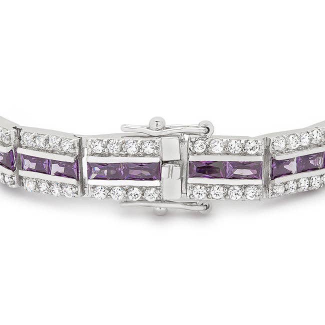 JGoodin - Wholesale Tennis Bracelet - Balboa Purple Cubic Zirconia Bracelet1