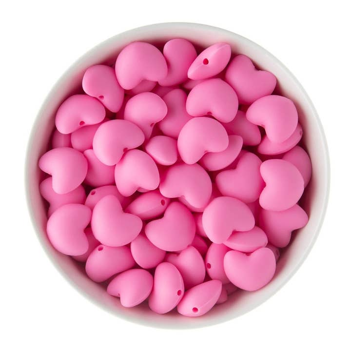 Cara & Co Silicone Craft Supply - Wholesale Beads - Heart Silicone Focal Beads2
