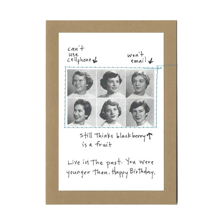 "Live in the past. You were younger then." for wholesale by Visual Treats