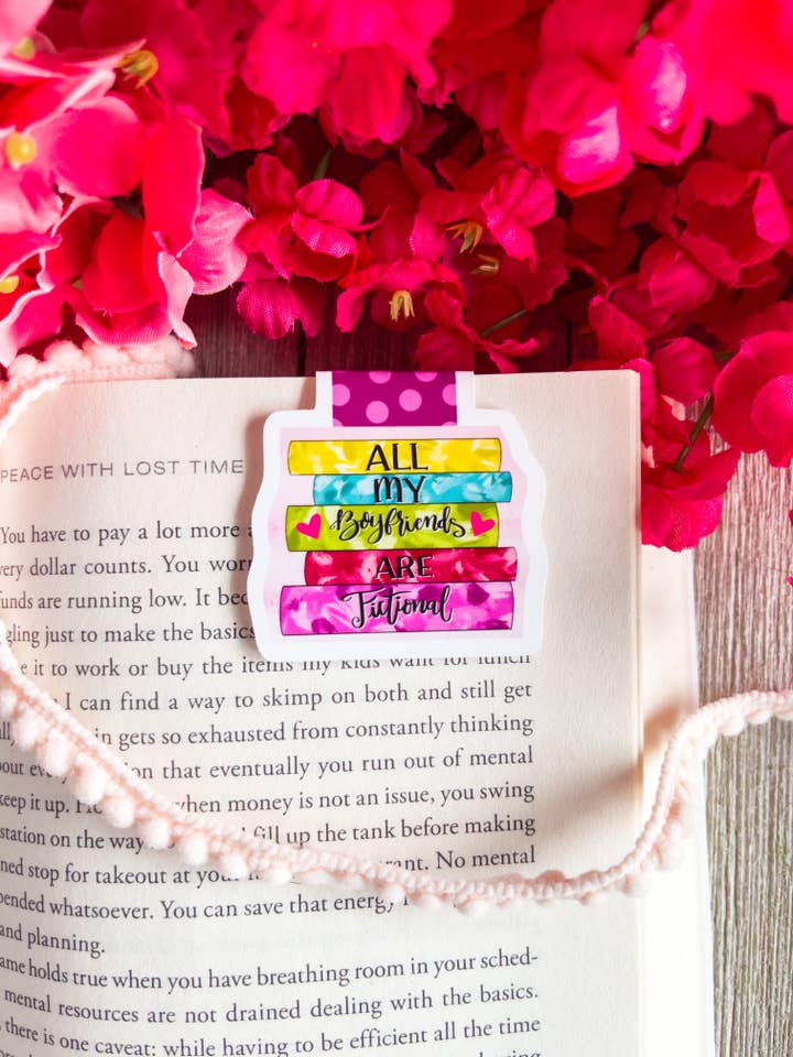 All My Boyfriends are Fictional Magnetic Bookmark for wholesale by Emily Cromwell Designs