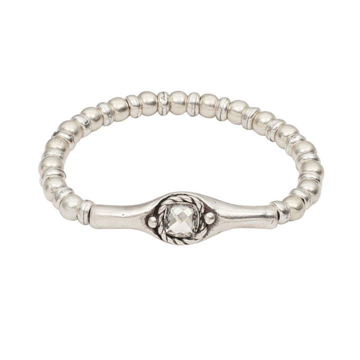 Amber elastisk armbånd - klar krystal for engroshandel hos Avance