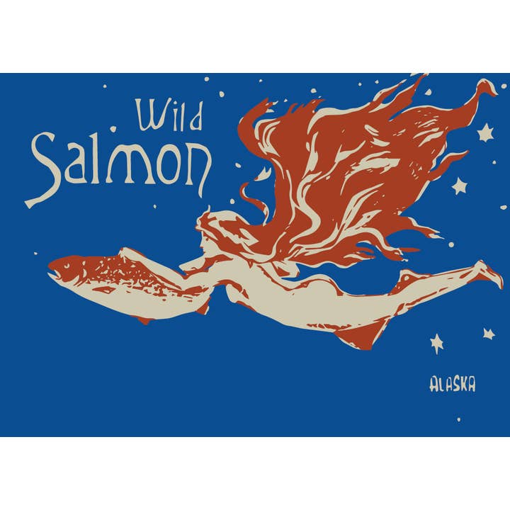 Flying Fish Greeting Card for wholesale by Salmon Sisters