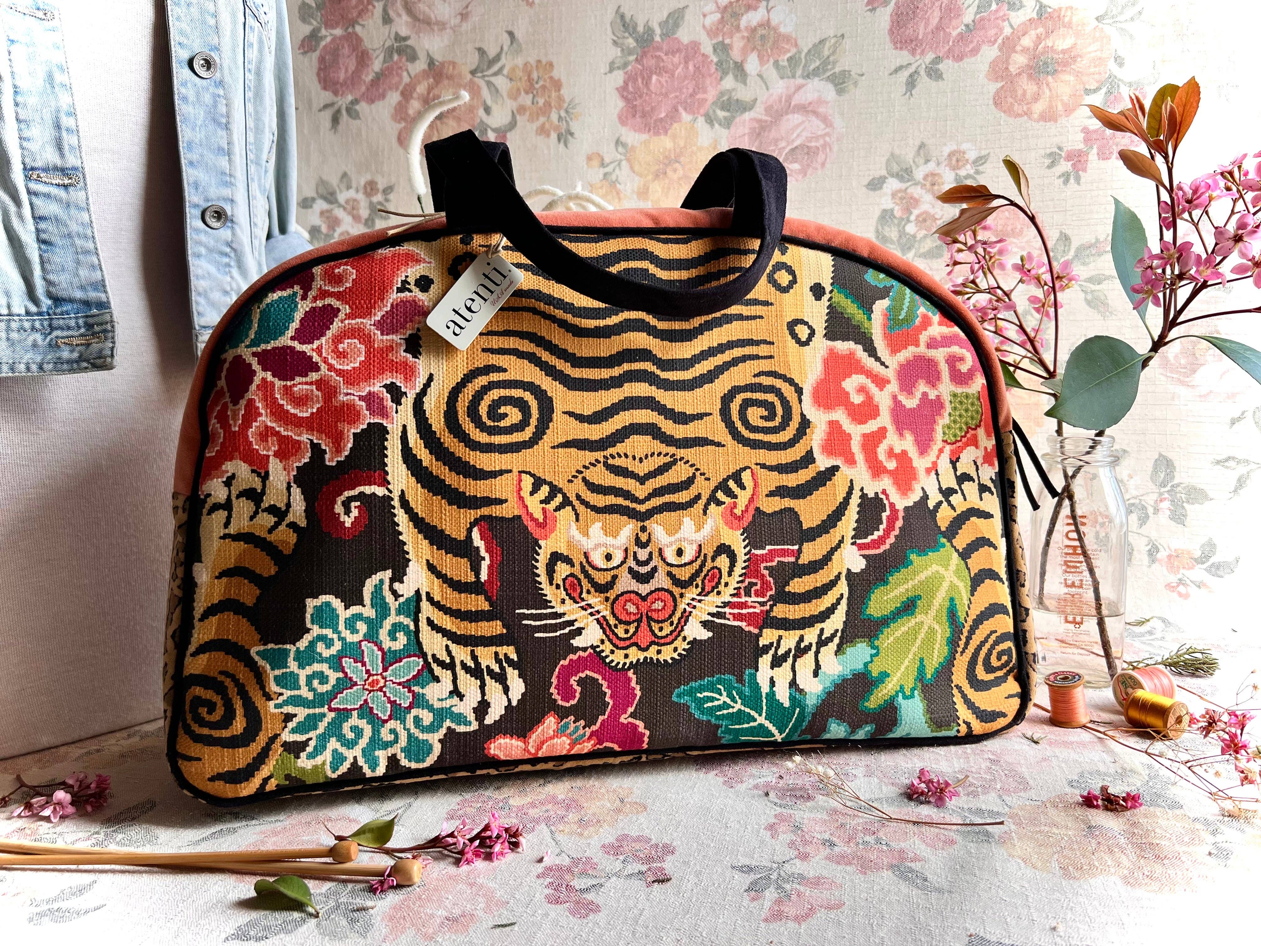 Atenti - Venta al por mayor Bolsa de viaje - Mujer - Le Tigre Overnighter-Atenti USA hecho a mano, bolso de fin de semana, bolsa de viaje8