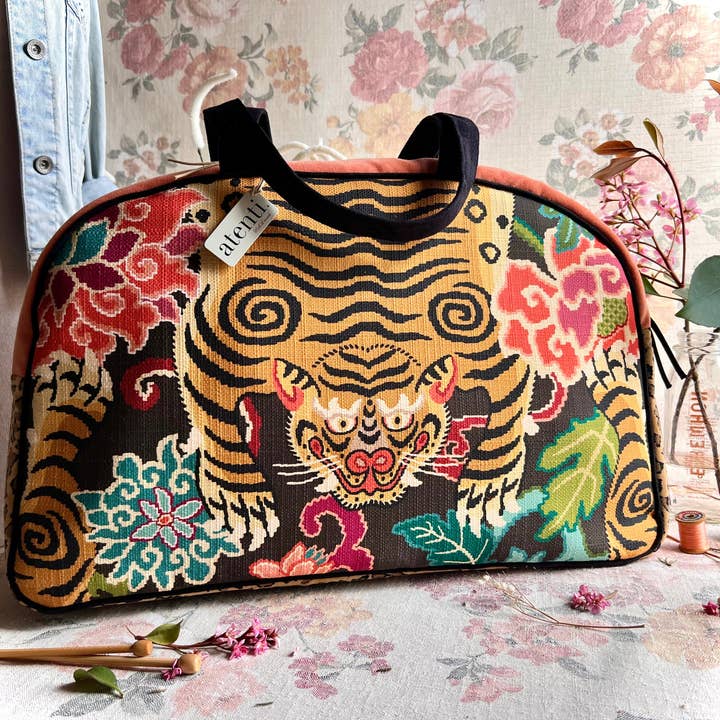 Atenti - Venta al por mayor Bolsa de viaje - Mujer - Le Tigre Overnighter-Atenti USA hecho a mano, bolso de fin de semana, bolsa de viaje8