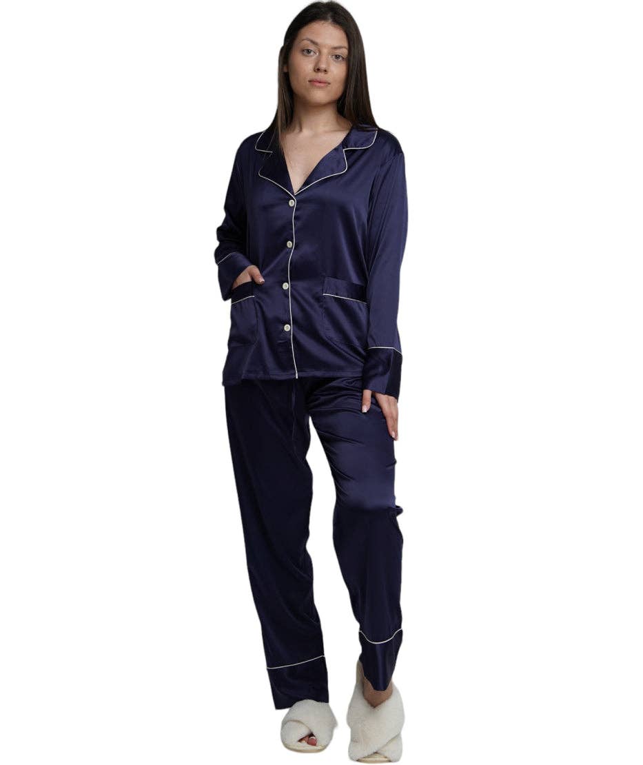 Taniri – wholesale Sleepwear set – Women's – ASHLEY LONG MATTE SATIN  PAJAMAS40