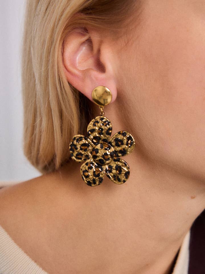 Stainless steel earrings 124RX197 for wholesale by BYREN | ÉLINE L'ATELIER