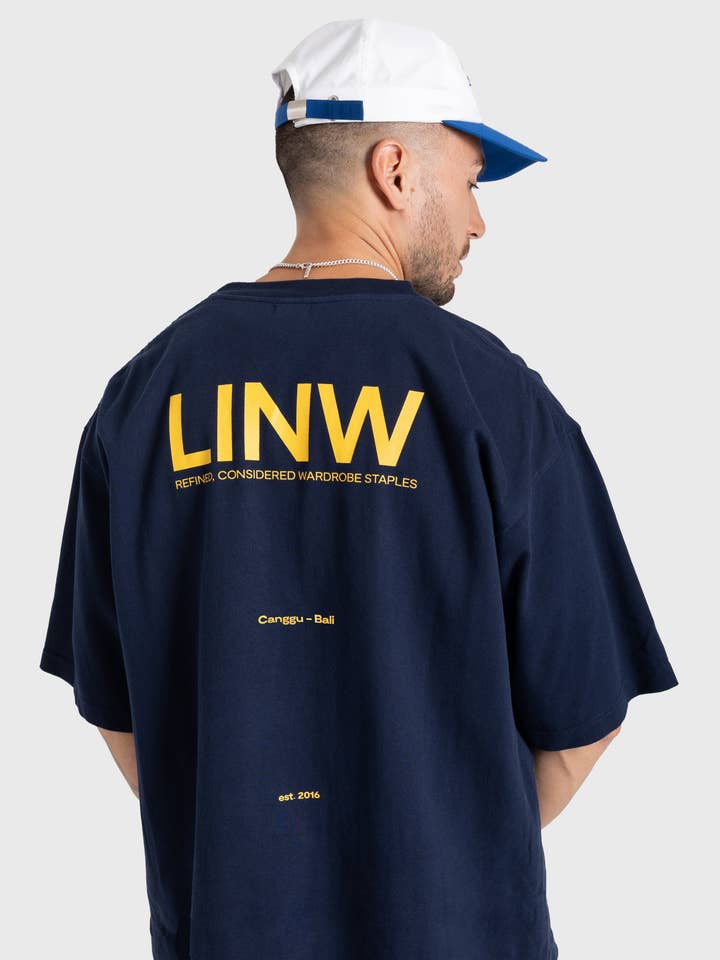 LINW Classic Box Tee - Navy for wholesale by Lost In Nowhere