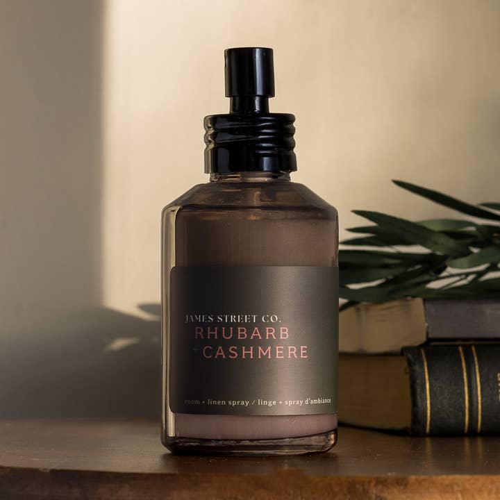 James Street Co. - Wholesale Room & Linen Spray - Rhubarb + Cashmere - Room Linen Spray 118ml | Fresh Fruity Creamy0