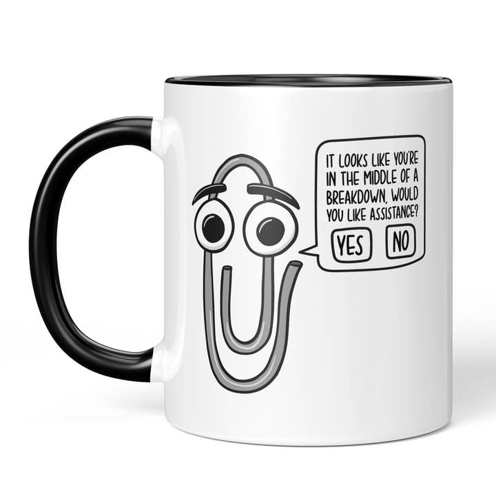 Paperclip Breakdown Mug for wholesale by TeePee Creations