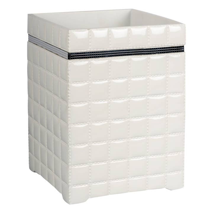 Corbeille à papier en résine blanche girafe pour la vente par nu steel