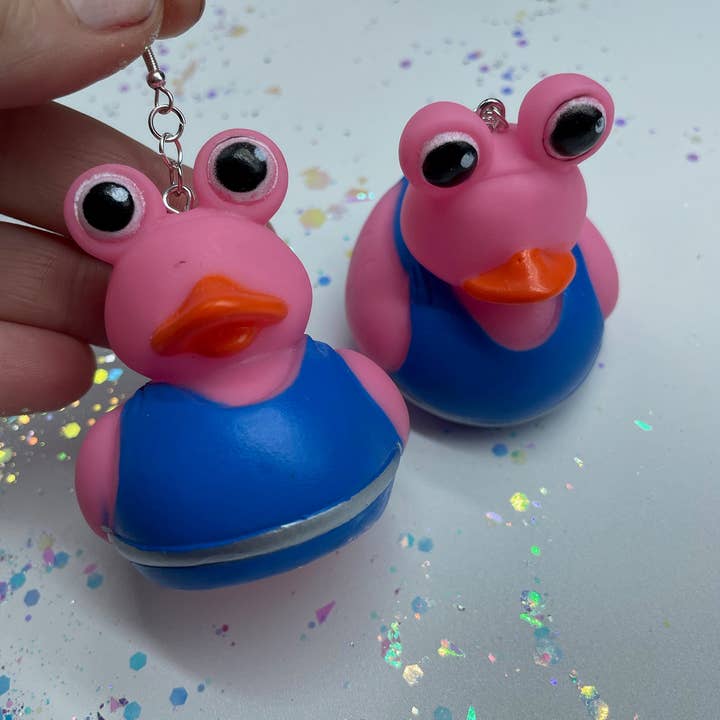 R59Creates - Venta al por mayor Pendientes colgantes - ¡Pendientes de goma con forma de pato de Lil Alien!2