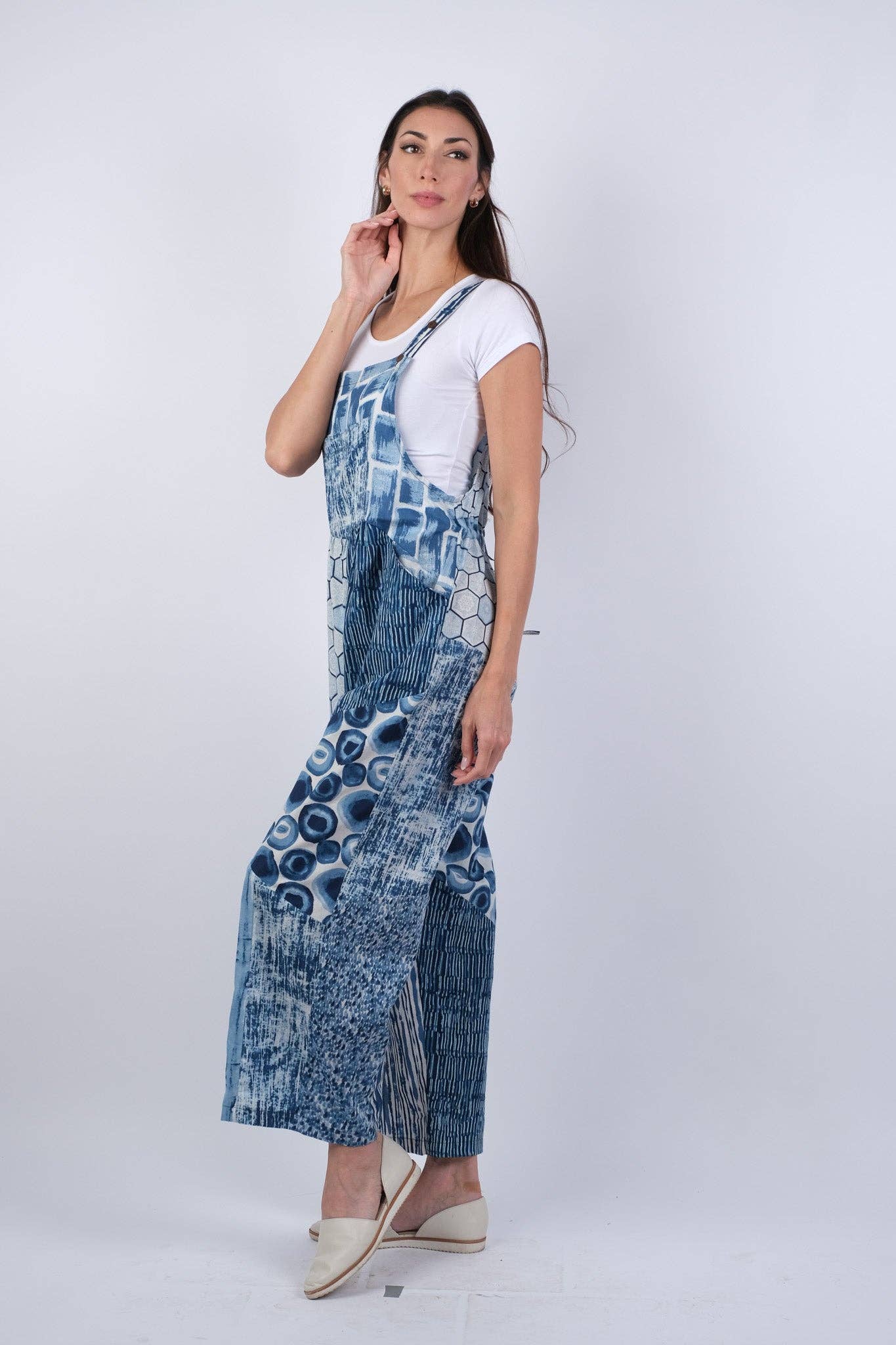 Sacred Threads - Wholesale Overalls - Women's - Sapphire Ocean Bohemian Chic Overalls1