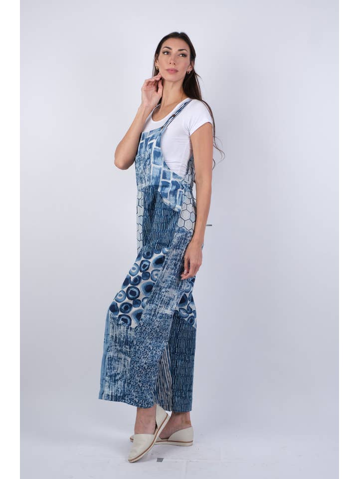 Sacred Threads - Wholesale Overalls - Women's - Sapphire Ocean Bohemian Chic Overalls1
