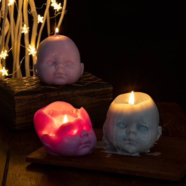 The Wicklow Witch Ltd - Wholesale Grappige kaars - Leuke & Griezelige Baby Hoofdkaars4