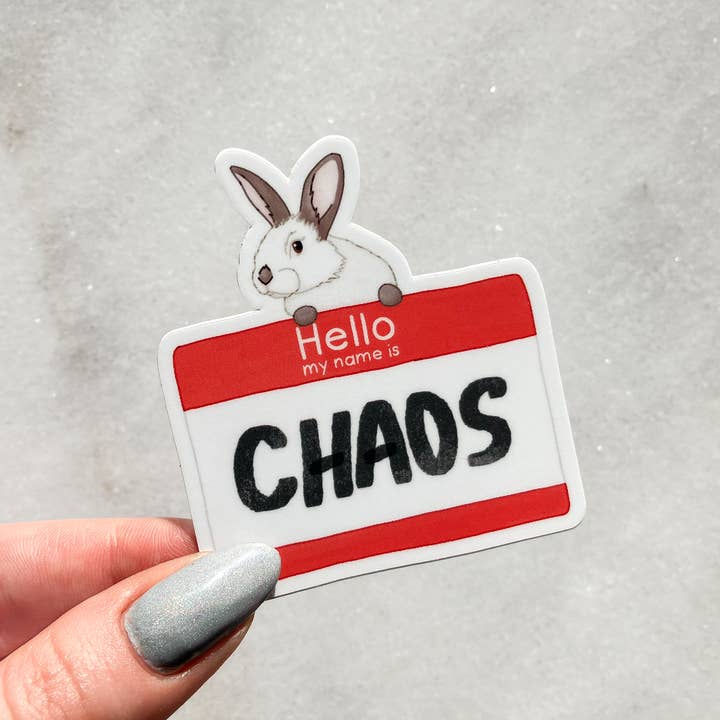 Autocollant Lapin du Chaos pour la vente par Le Petit Lapin Art Studio