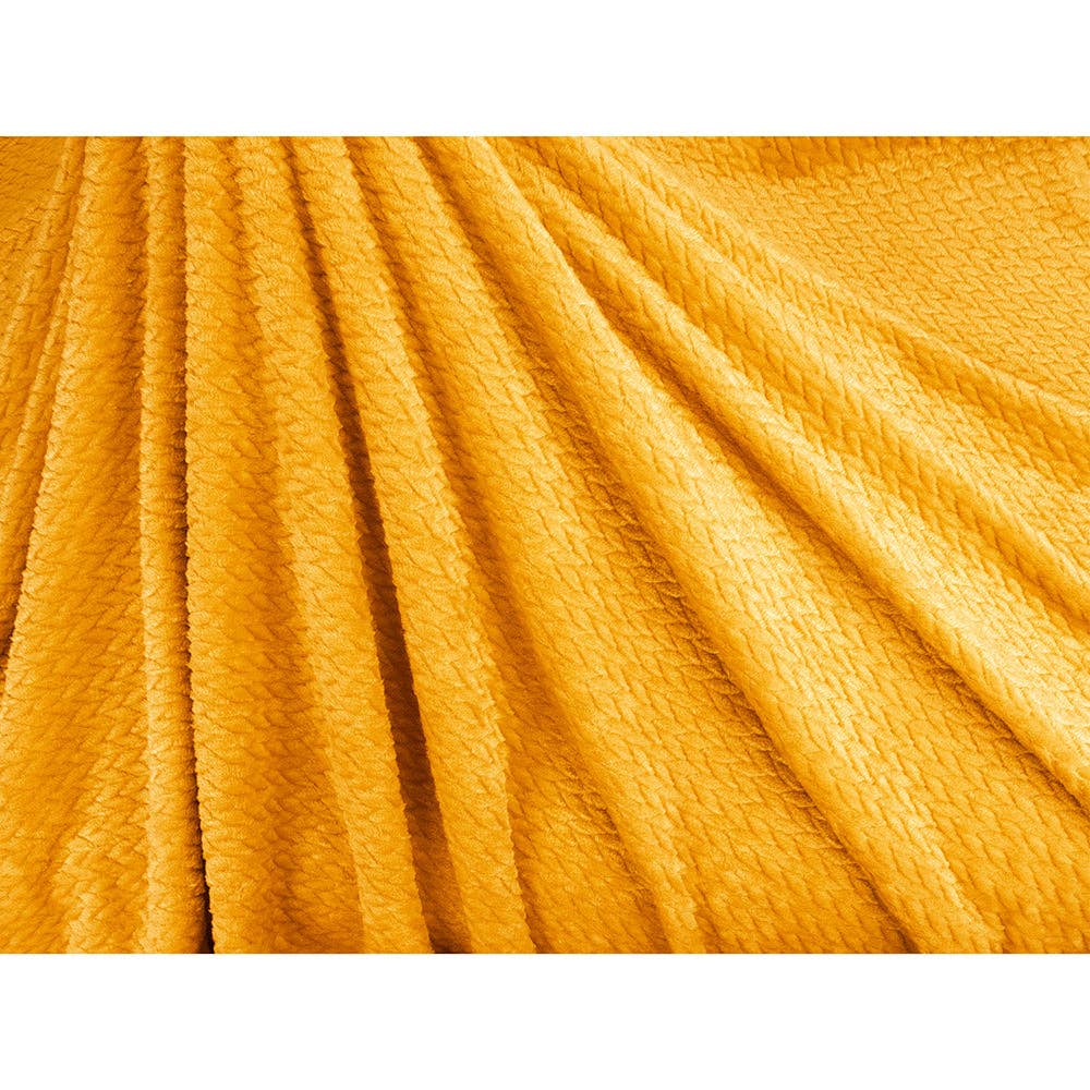 Pavilia – Manta para sofá por atacado – Cobertor de fleece texturizado com estampa de folhas100