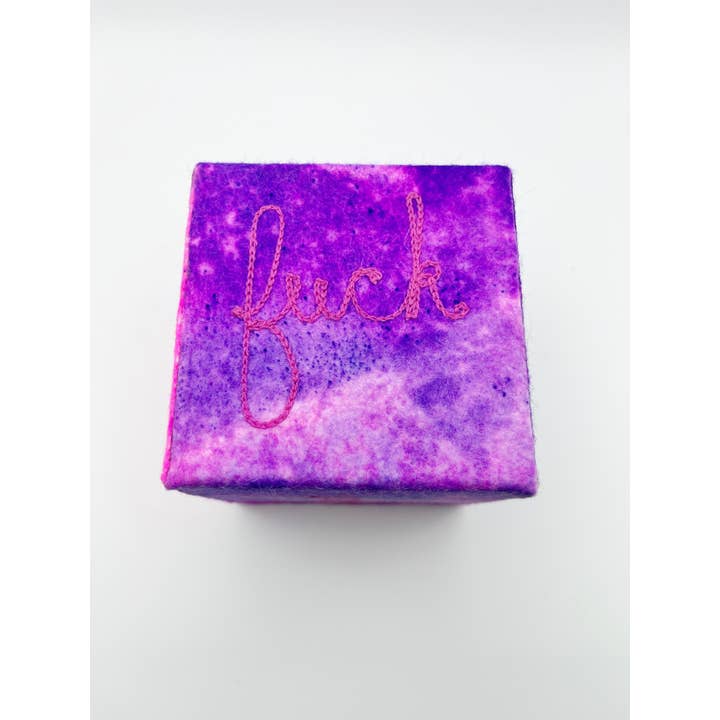 Cat Babbie - Wholesale Decorative Tabletop Object - Roll the F'ing Dice, Large, Fiber Art2