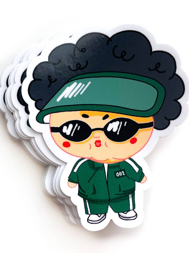 Autocollant Asiatique Ajumma Squid Game pour la vente par SimplyMKO