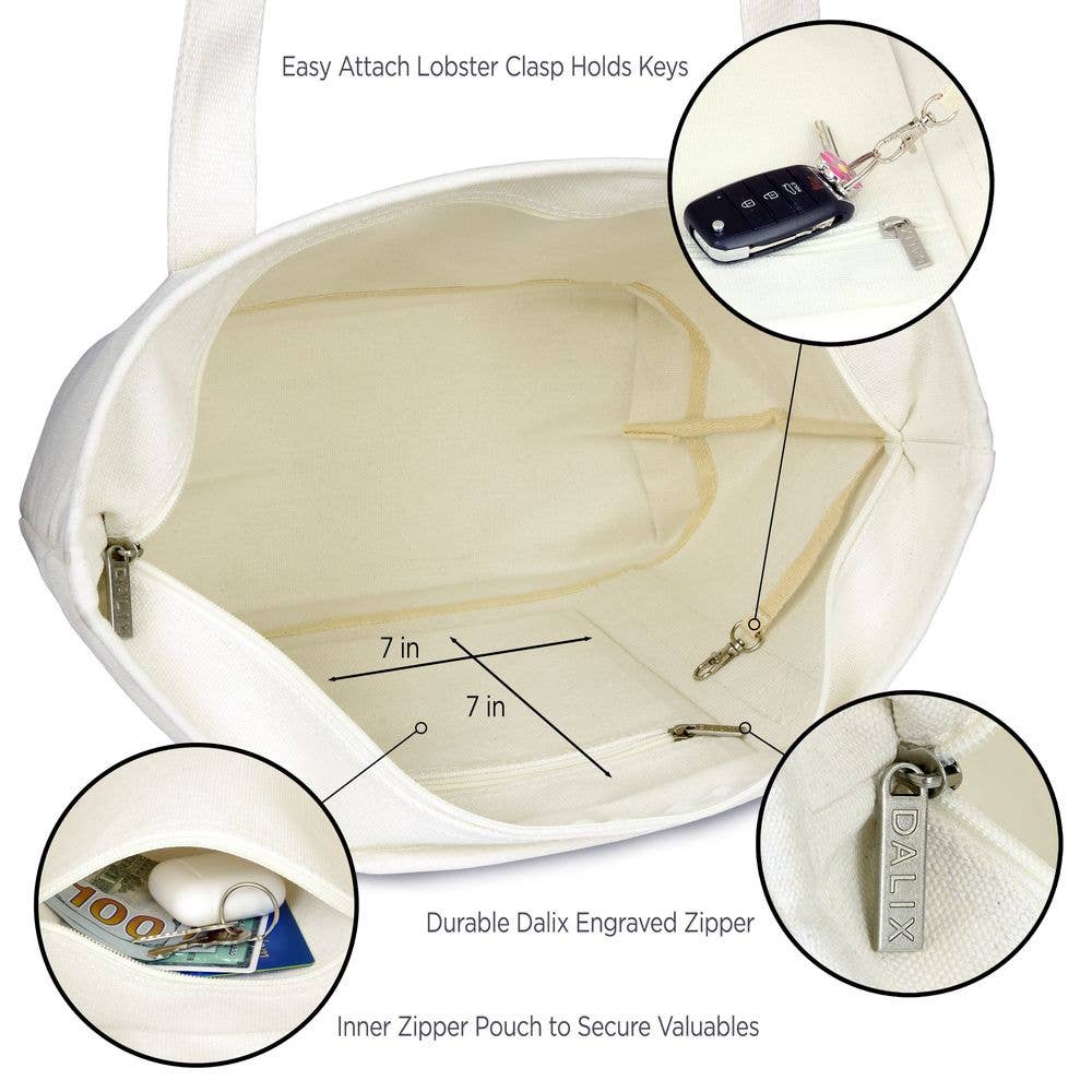 Dalix - Vendita all'ingrosso Borsa tote - Donna - Dalix borsa a spalla giornaliera in cotone premium13