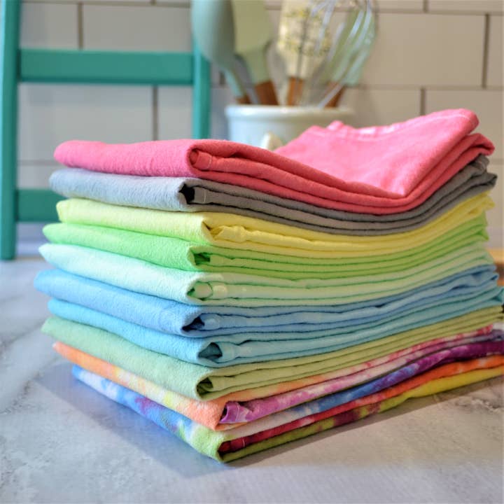 LIMITED QTY Hand-Dyed Floursack Towel, dish cloth for wholesale by SewMuchMoreStore