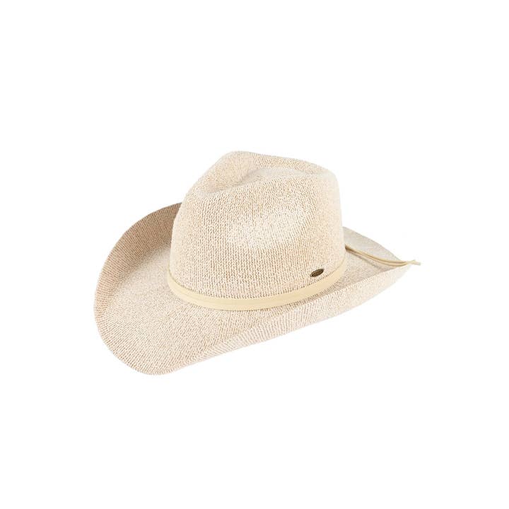 Hana - Wholesale Cowboy Hat - Women's - C.C Terry Cloth Band Trim Cowboy Hat
