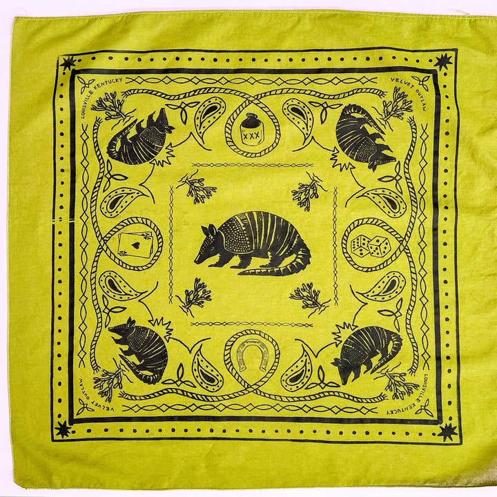 Velvet Outlaw - Wholesale Bandana - Unisex - Armadillo Cotton Bandana - Multiple Colors8
