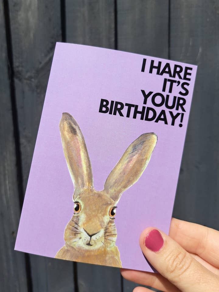 Je le déteste, c'est ton anniversaire ! Carte d'anniversaire pour la vente par Liv Blandford Art