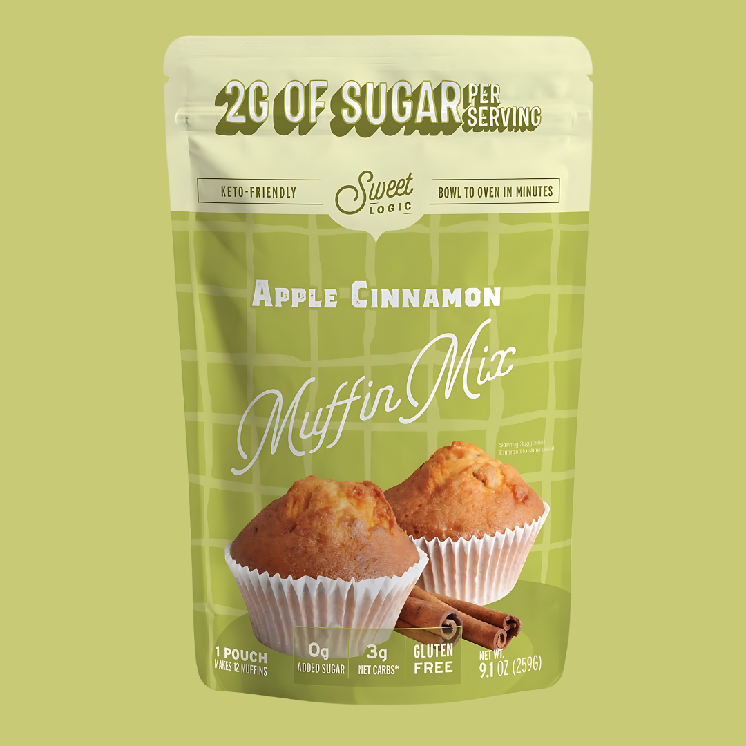 Sweet Logic – wholesale Muffin mix – Apple Cinnamon Easy Bake Mix -  Keto, All-Natural, No-Sugar11