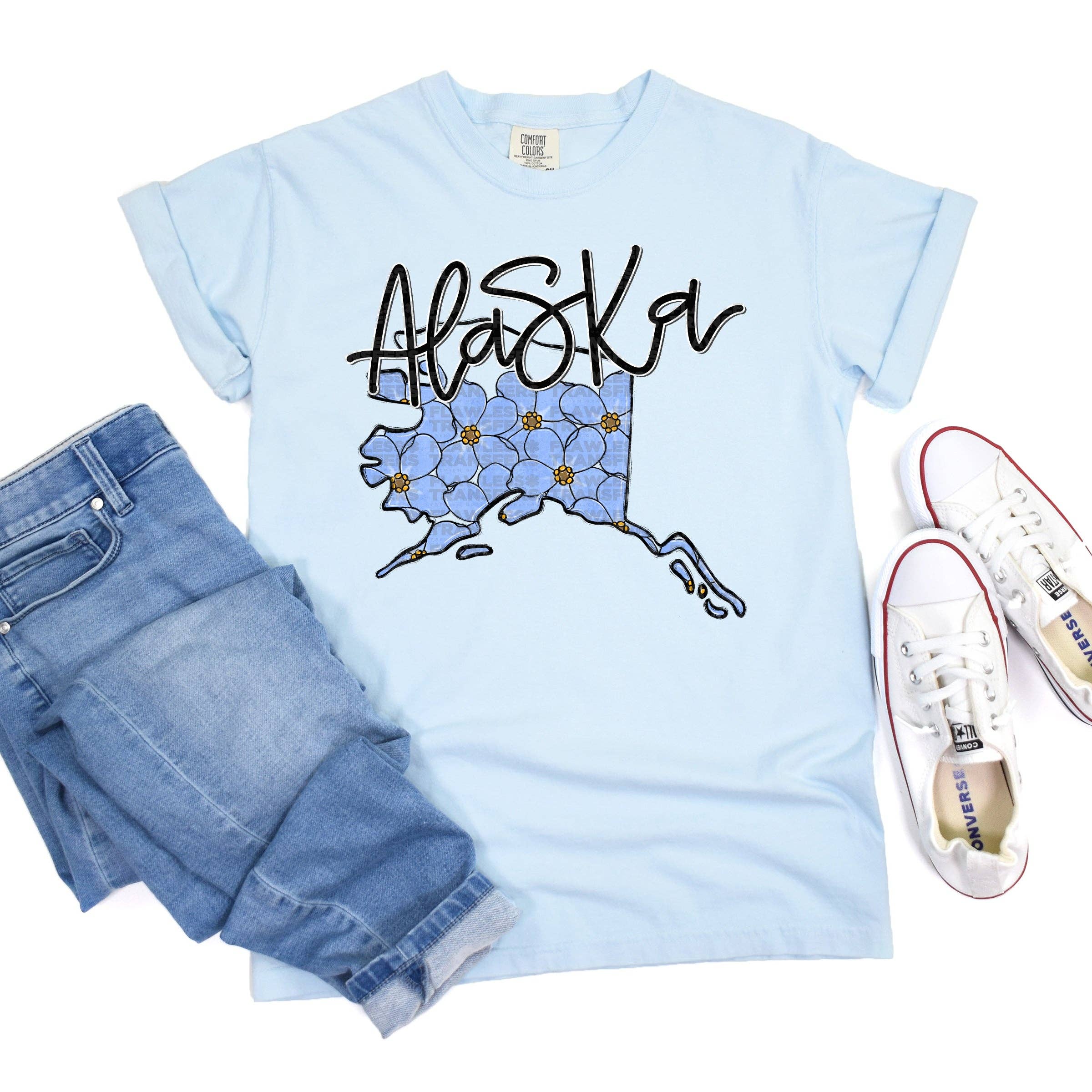 Flawless Transfers - Wholesale Sublimation Transfer - Alaska Whimsy States DTF Transfer0