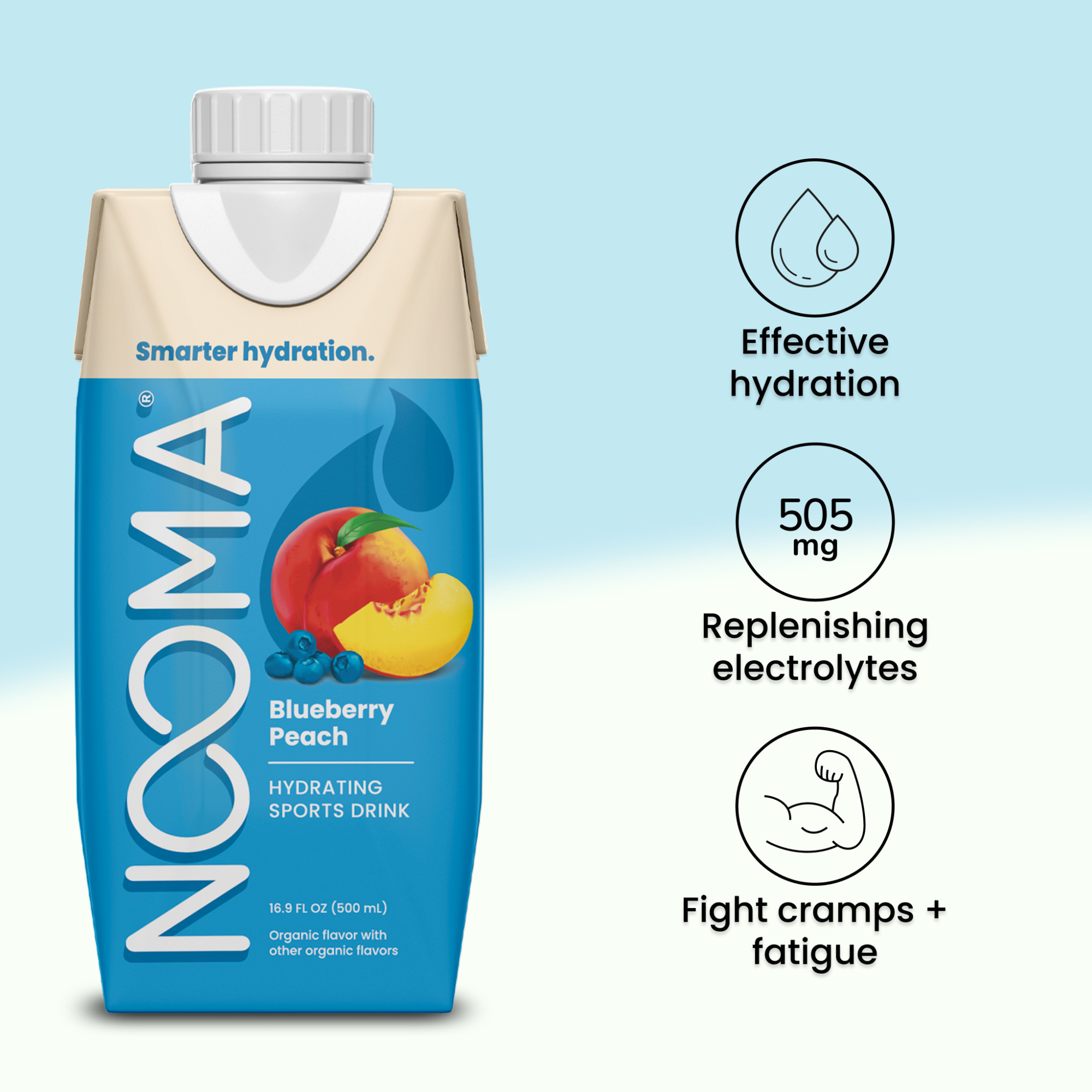 NOOMA - Vente Boisson sportive et énergisante - Boissons Sportives Hydratantes - Myrtille Pêche (Lot de 12)4