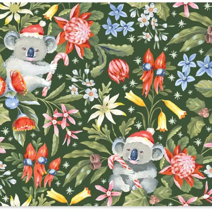 Earth Greetings - Wholesale Flat Wrap - Folded Christmas Wrapping Paper - Christmas Koalas0