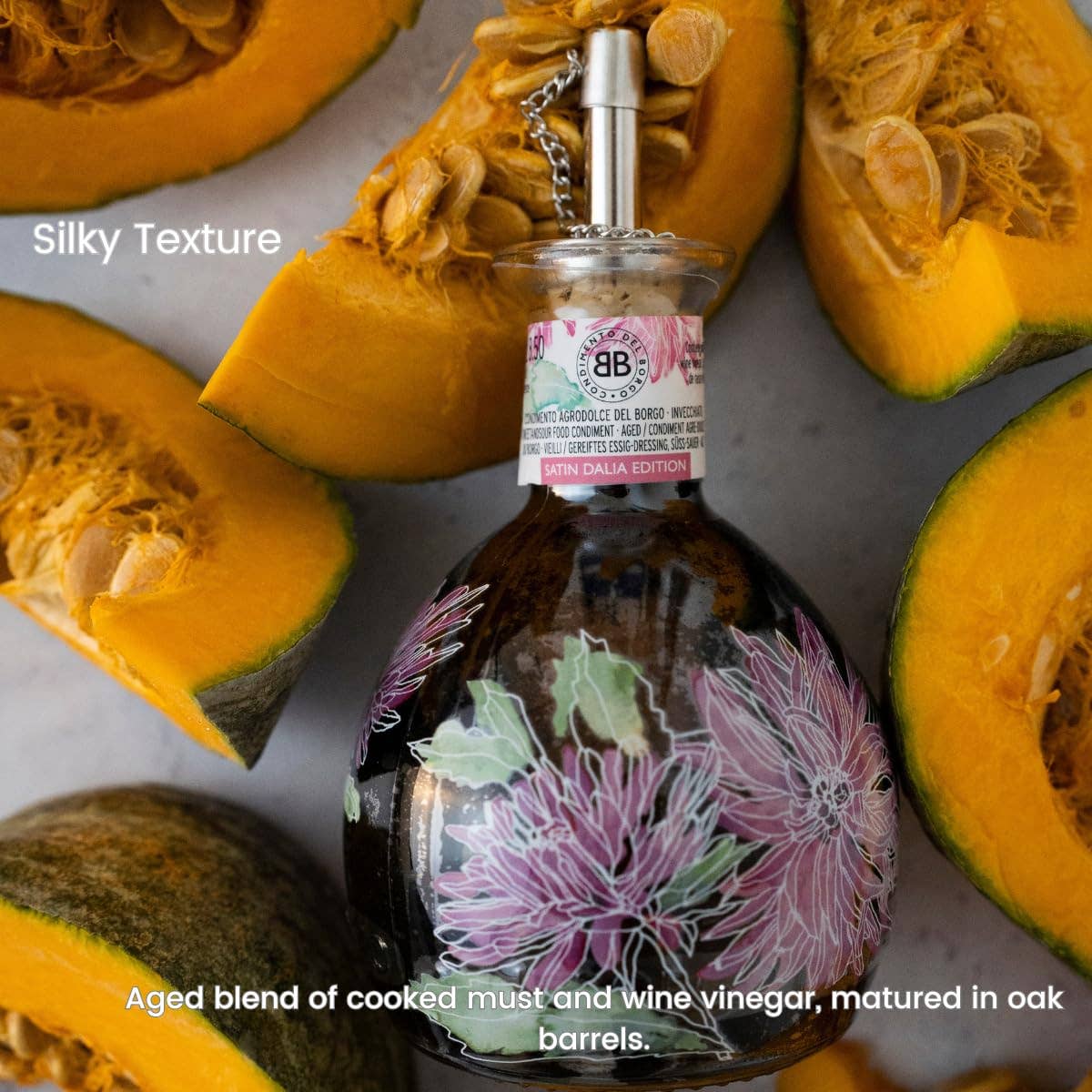 Wholesale Italian Food - Wholesale Vinegar - Il Borgo del Balsamico, Condiment Balsamic del Borgo Satin Dalia Edition 250 ml / (8.45 fl oz)2