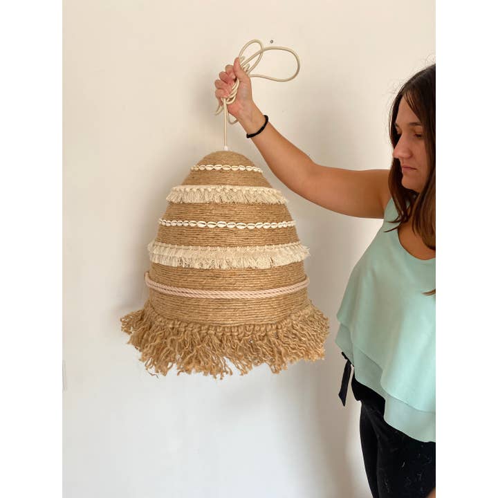 Geometrik Design - Wholesale Wall Stone - Boho Style Jute Pendant Ceiling Lamp9