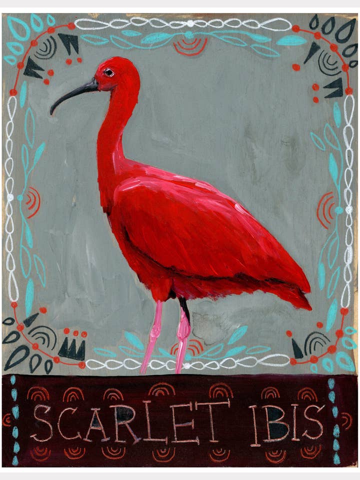 Djurtotemtryck - Scarlet Ibis för wholesale av Jessica Swift