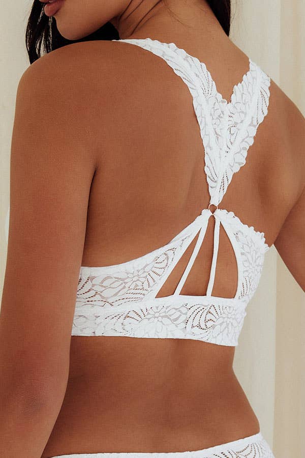 Best Underwear Line – wholesale Bralette - Dam – Youmita Floral Lace Trådfri Comfort Bralette-YM-90025-BLT3